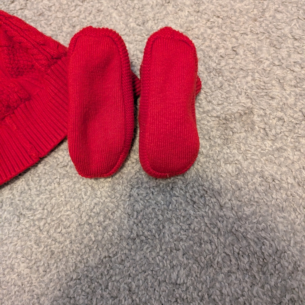 3 For $24 Janie and Jack Vibrant Red Baby Knit Set - Picture 6 of 10